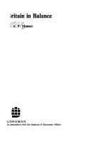 Cover for Britain in balance.