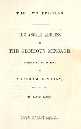 Cover for The two epistles