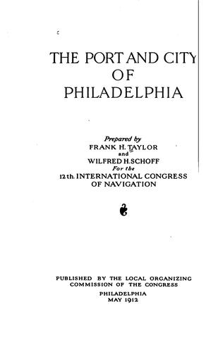 Cover for The port and city of Philadelphia