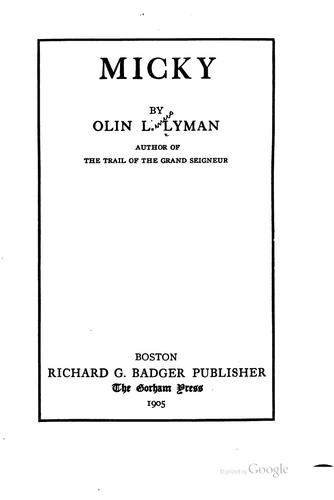 Cover for Micky