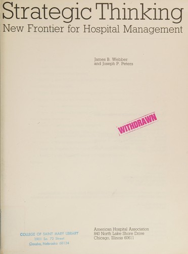 Cover for Strategic thinking