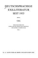 Cover for Deutsche Exilliteratur seit 1933