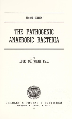 Cover for The pathogenic anaerobic bacteria