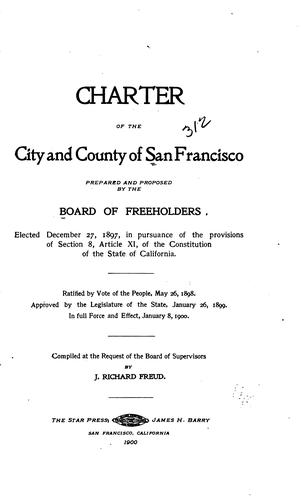Cover for Charter of the city and county of San Francisco ...