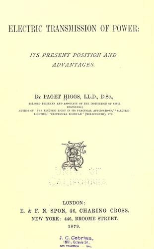 Cover for Electric transmission of power
