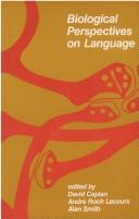 Cover for Biological perspectives on language