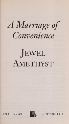Cover for A marriage of convenience