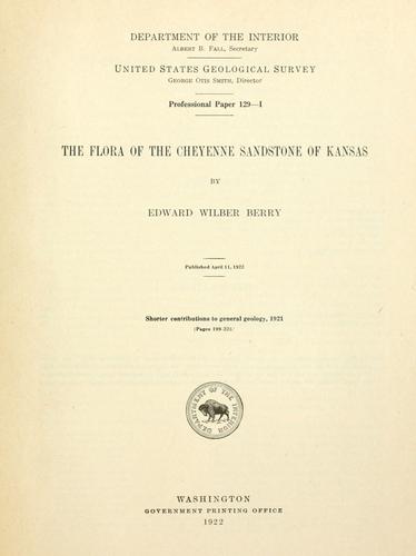 Cover for The flora of the Cheyenne sandstone of Kansas.