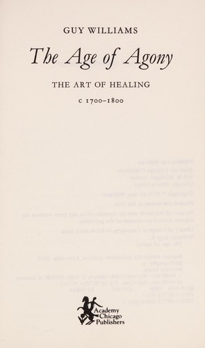 Cover for The age of agony