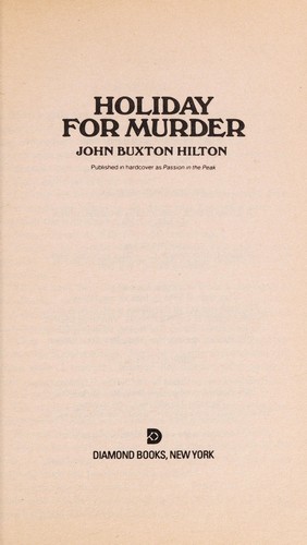 Cover for Holiday for murder