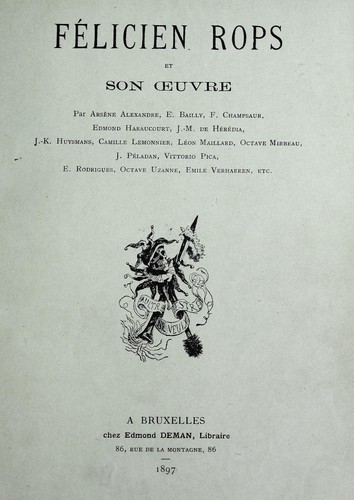 Cover for Félicien Rops et son œuvre