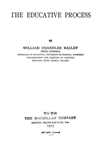 Cover for The educative process