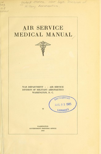 Cover for Air service medical manual