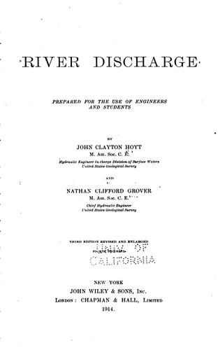 Cover for River Discharge