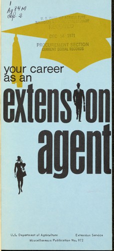 Cover for Your career as an extension agent