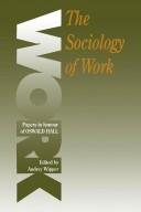 Cover for Sociology Of Work In Canada