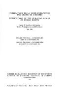 Cover for Affaire Procola c. Luxembourg : arrêt du 28 Septembre 1995 =
