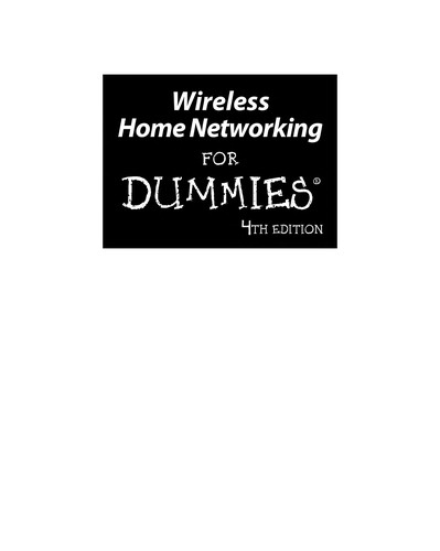 Cover for Wireless home networking for dummies