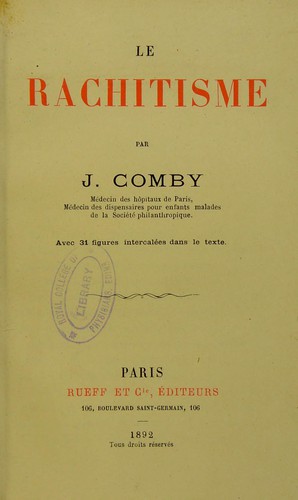 Cover for Le rachitisme