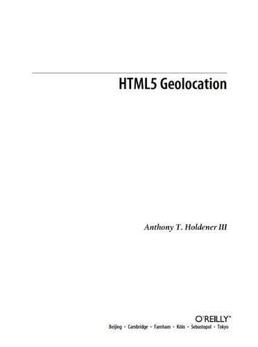 Cover for HTML5 Geolocation