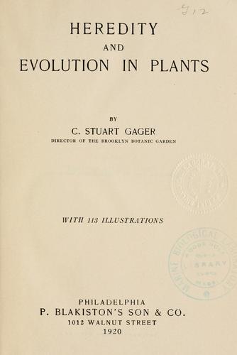 Cover for Heredity and evolution in plants