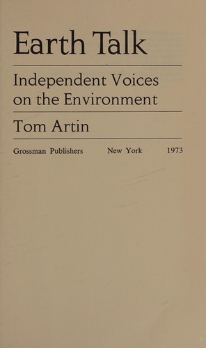 Cover for Earth talk; independent voices on the environment.