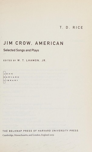Cover for Jim Crow, American