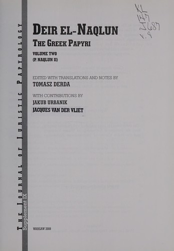 Cover for Deir El-naqlun