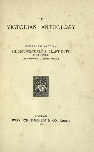 Cover for The Victorian anthology