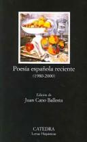 Cover for Poesia española reciente (1980-2000)
