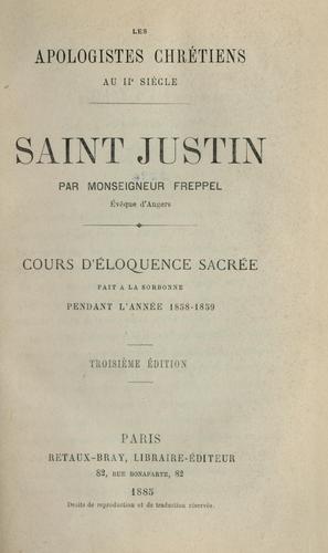 Cover for Saint Justin