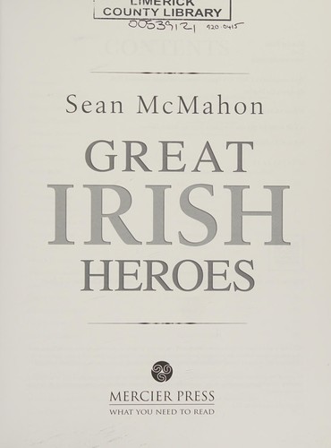 Cover for Great Irish heroes