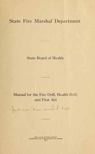 Cover for Manual for the fire drill, health drill, and first aid