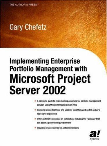 Cover for Implementing Enterprise Portfolio Management with Microsoft Project Server 2002