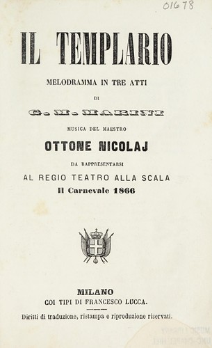 Cover for Il templario