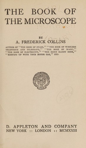 Cover for The book of the microscope