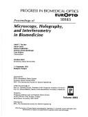 Cover for Proceedings of microscopy, holography, and interferometry in biomedicine
