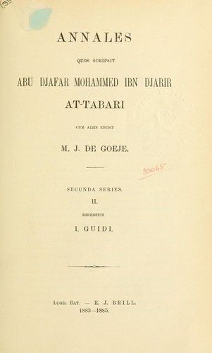 Cover for Tarkh al-rusul wa al-mulk