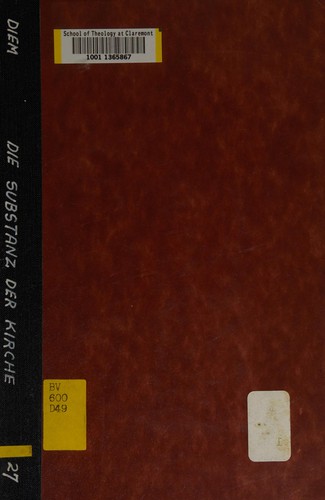 Cover for Die Substanz der Kirche