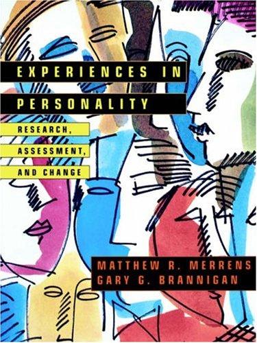 Cover for Experiences in Personality