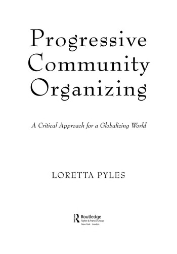 Cover for Progressive community organizing