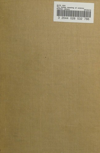 Cover for The Human Meaning of Science