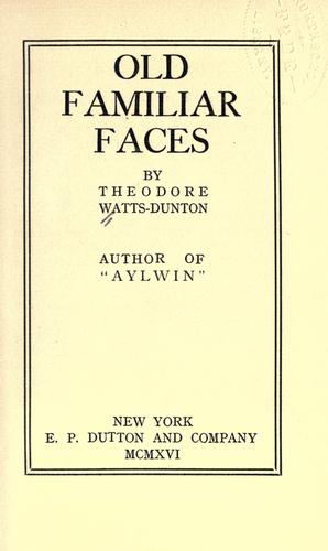 Cover for Old familiar faces