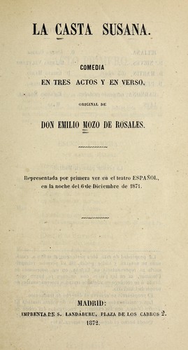 Cover for La casta Susana