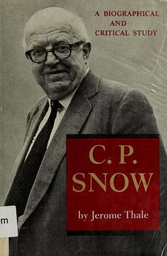 Cover for C.P. Snow
