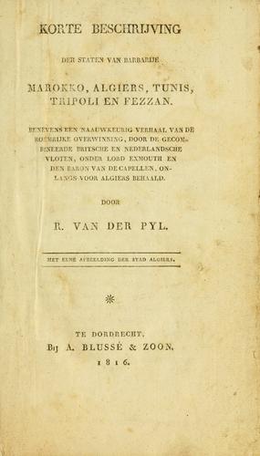 Cover for Korte Beschrijving der Staten van Barbarije