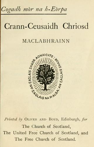 Cover for Crannceusaidh Chriosd