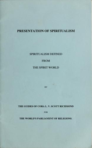 Cover for Presentation of spiritualism