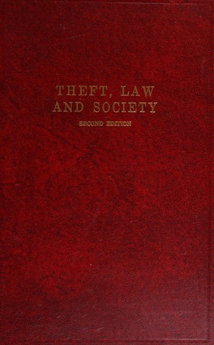 Cover for Theft, Law, and Society