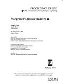 Cover for Integrated optoelectronics II